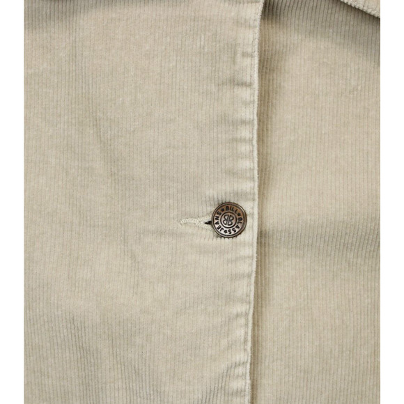 Bill Blass Women Corduroy Blazer Jacket Size L Stretch Cream Button Front Pocket - Picture 9 of 13